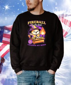Wizard Cat Fireball Is The Best Change My Mind t-shirt