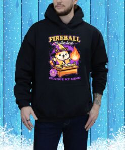 Wizard Cat Fireball Is The Best Change My Mind t-shirt
