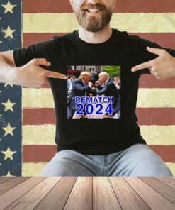 Womens Trump Biden Rematch 2024 V-Neck T-Shirt