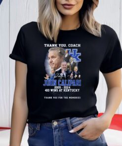 John Calipari 2009-2024 410 Wins At Kentucky Thank You For The Memories Shirt