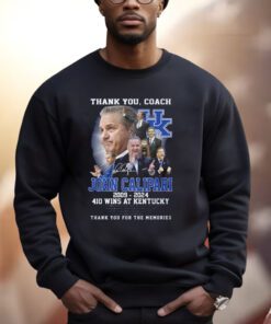 John Calipari 2009-2024 410 Wins At Kentucky Thank You For The Memories Shirt