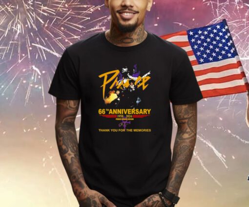 66th Anniversary 1958-2024 Prince Rogers Nelson Thank You For The Memories Shirts