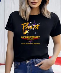 66th Anniversary 1958-2024 Prince Rogers Nelson Thank You For The Memories Shirts