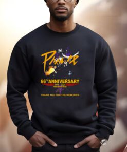 66th Anniversary 1958-2024 Prince Rogers Nelson Thank You For The Memories Shirts