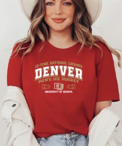 Denver Pioneers 10-Time Ncaa Men’s Ice Hockey National Champions Banner Shirt