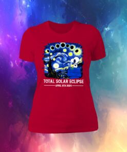 Snoopy and Woodstock Total Solar Eclipse 2024 Women T-Shirt