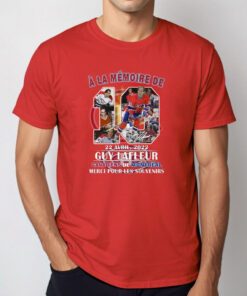 A La Memoire De 22 Avril 2022 Guy Lafleur Canadiens De Montreal Merci Pour Les Souvenirs T-Shirt