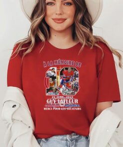 A La Memoire De 22 Avril 2022 Guy Lafleur Canadiens De Montreal Merci Pour Les Souvenirs T-Shirt