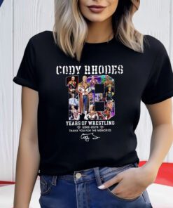 Cody Rhodes 18 Years Of Wrestling 2006-2024 Thank You For The Memories Shirts