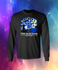 Snoopy and Woodstock Total Solar Eclipse 2024 Long sleeve Shirt
