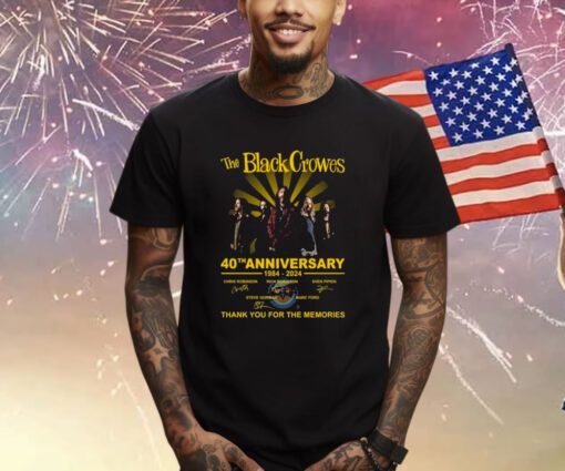 The Black Crowes 40th Anniversary 1984-2024 Thank You For The Memories Shirts
