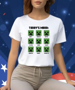 Garret Minecraft Boys' Today's Mood Creeper Faces Shirts