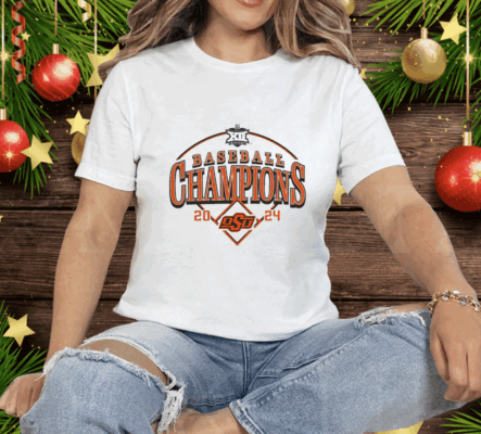 Cowboys 2024 Big 12 Baseball Conference Tournament Champions Curveball Break Tee Shirt