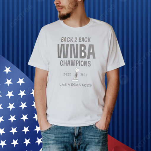 Las Vegas Aces Nike Back-To-Back Wnba Champions Banner Celebration Shirt