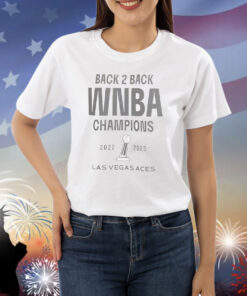 Las Vegas Aces Nike Back-To-Back Wnba Champions Banner Celebration Shirt