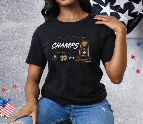 Notre Dame 2024 Men’s Lacrosse National Champions Trophy Tee Shirt