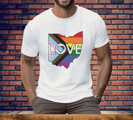 Ohio Love Progress Pride Tee Shirt