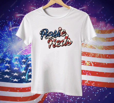 Rosie Reds White And Blue Ladies Boyfriend Tee Shirt