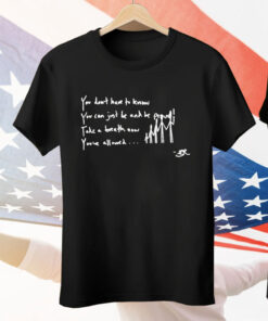You Don’t Have To Know You Can Just Be And Be Proud Take A Breath Now You’ve Allowed T-Shirt