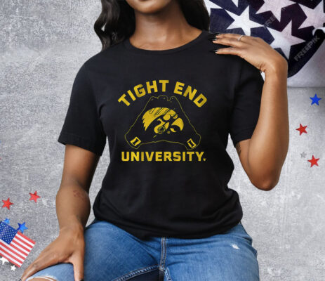 Iowa Football Tight End University Gloves Tee Shirt