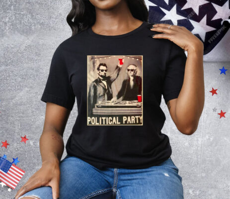 George Washington And Abraham Lincoln Political Party Tee Shirt