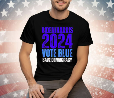 Biden Harris 2024 vote blue save democracy T-Shirt