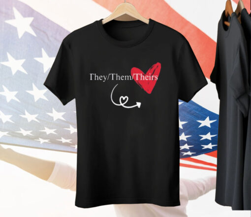 Austin Maguire They Them Theirs Couples Tee Shirt