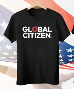 Hugh Jackman Wearing Global Citizen Logo Tee Shirt