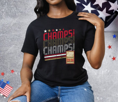 Florida Hockey Champs Champs Champs 2024 Tee Shirt