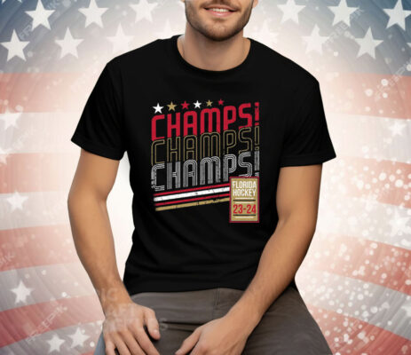Florida Hockey Champs Champs Champs 2024 Tee Shirt