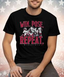 MINNESOTA BASEBALL WIN POSE REPEAT Tee Shirt