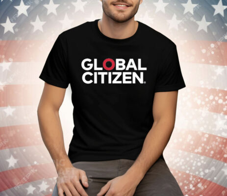 Hugh Jackman Wearing Global Citizen Logo Tee Shirt