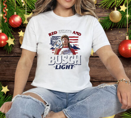 Joe Dirt 4th of July Red White and Busch Light Tee Shirt