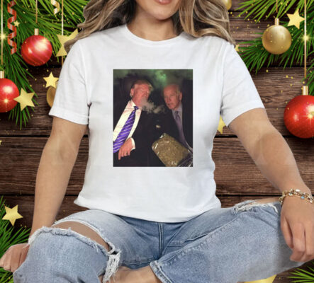 Trump and Biden Smoking Weed Tee Shirt