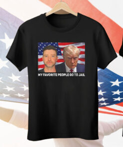 My Favorite People Go To Jail Justin Timberlake And Donald Trump Mugshots Tee Shirt