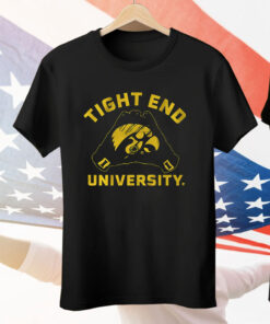 Iowa Football Tight End University Gloves Tee Shirt