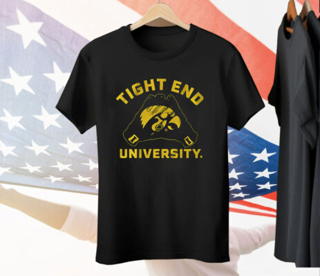 Iowa Football Tight End University Gloves Tee Shirt