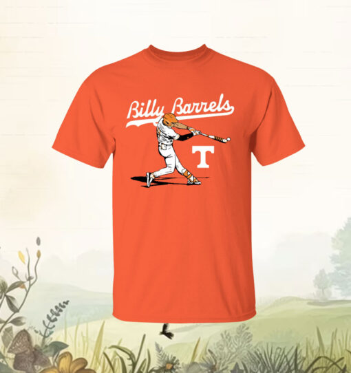 Tennessee Baseball Billy Amick Billy Barrels Tee Shirt