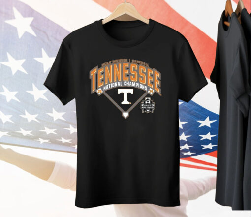 Tennessee Volunteers 2024 NCAA Division I Men’s Baseball National Champions College World Series Diamond Tee Shirt