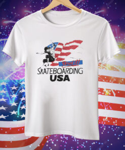 Usa Shred It Skateboarding Tee Shirt