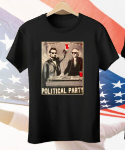 George Washington And Abraham Lincoln Political Party Tee Shirt