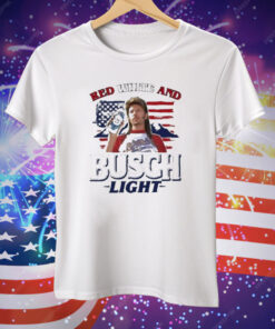 Joe Dirt 4th of July Red White and Busch Light Tee Shirt