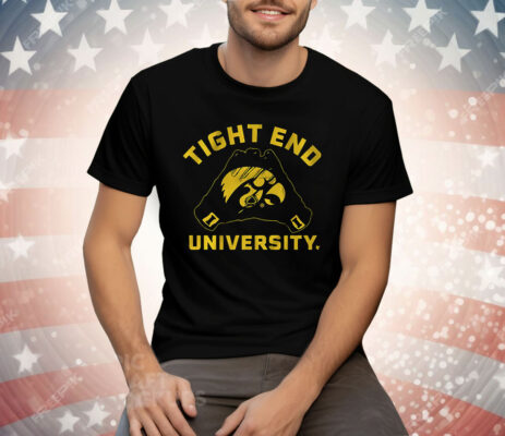 Iowa Football Tight End University Gloves Tee Shirt