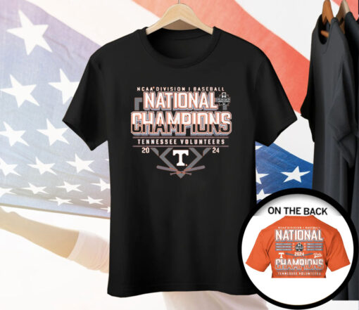 Tennessee Volunteers Blue 84 2024 Baseball College World Series Champions Schedule Tee Shirt