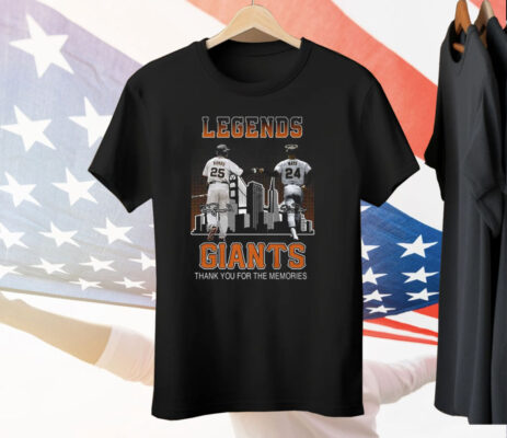 Legends Bonds And Mays Giants Thank You For The Memories Tee Shirt