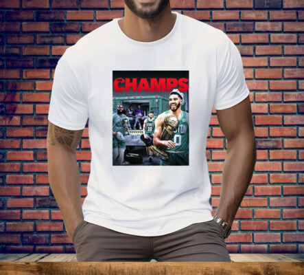 Boston Celtics Banner 18 Cue The Duckboats The Champs Tee Shirt