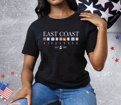 East Coast Lifestyle Boat Flag Tee Shirt