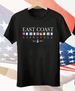 East Coast Lifestyle Boat Flag Tee Shirt