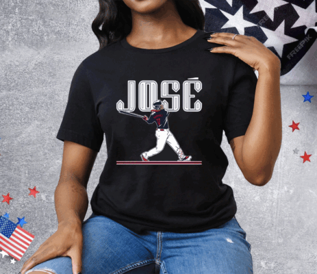 Jose Ramirez Slugger Swing Ladies Boyfriend Tee Shirt