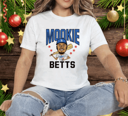 LA Dodgers Mookie Betts cartoon Tee Shirt